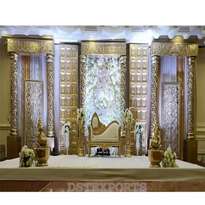 Exclusivo evento de matrimonio hindú Configuración de escenario Bodas occidentales Etapa de recepción Ontario Boda asiática Fibra tallada Etapa Londres - Product Image 1