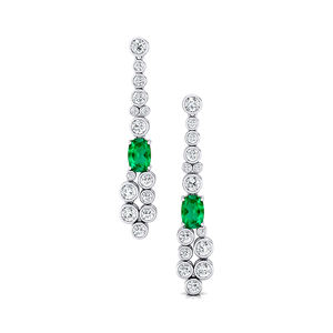 Los pendientes colgantes más vendidos con 1,8 Ct Lab Grown Emerald Cushion Cut Gemstone & Real Diamond en 14K 18K Solid Gold OEM - Product Image 2