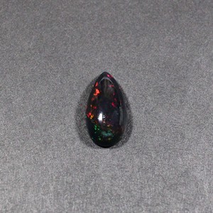 Ópalo negro natural de 16x11 mm, cabujón en forma de pera, 4.95 quilates, piedra preciosa suelta para la fabricación de joyas. - Product Image 1