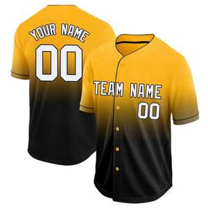 OEM personnalisé 100% polyester brodé maillot de baseball respirant vintage court jeunesse grande taille adultes joueurs de softball cousu - Product Image 6