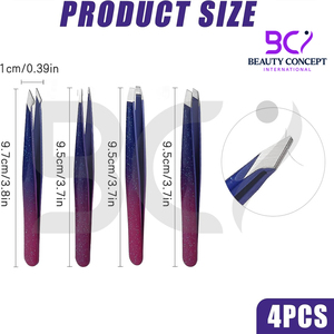 Pinzas para cejas con punta inclinada y puntiaguda de calidad Highland de Color de doble forma, uso en salón para cuidado Personal, pinzas para cejas - Product Image 6