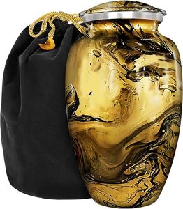 Handmade <b>Large</b> Adult Size Mosaic Aluminium Glass Cremation <b>Urn</b> Individual Tiles Applied Burial Unique Funerals Supply - Product Image 1