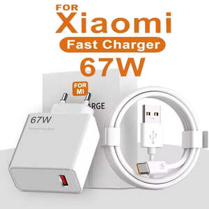 Chargeur USB 67W à charge ultra-rapide avec port Type-C pour Xiaomi 14 13 12 11 10 Ultra Redmi Note 12T 13 Pro Turbo avec prise US - Product Image 1