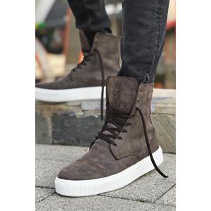 Stivali sportivi alti con suola alta in pelle nera - Product Image 6