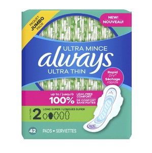 Serviettes hygiéniques Always Ultra Thin taille 1 régulières sans ailettes, 132 unités, en promotion, haute qualité, prix de gros mondial - Product Image 2