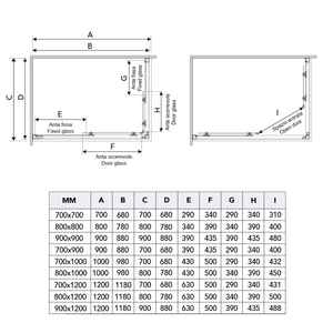 Mampara de Ducha Rectangular Deslizante Ferrara 80x120, 195 H, Vidrio Transparente - Suministros para Baño y Aseo - Product Image 6