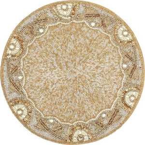 Set de table luxueux en perles avec des motifs floraux brodés pour l'inauguration de la maison, les hôtels, les dîners, la décoration de table de fête, prix réduit - Product Image 1