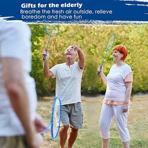 Vente chaude, raquette de badminton en fibre de carbone durable, ensemble de raquettes, 12 volants en nylon, poignée en PU souple, personnalisable, haute qualité, fer - Product Image 6