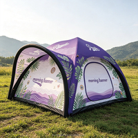 Carpa Inflable Hermética 3x3m con Estructura de Aire Sellada, Puesto de Vendedor, Gazebo Portátil para Catering, Toldo para Mercado de Comida Callejera