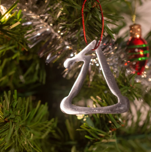 Vente en gros d'ornement suspendu en métal argenté pour la décoration d'arbre de Noël d'Inde - Product Image 2