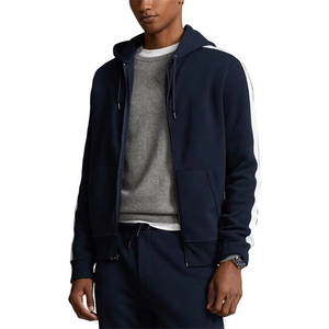 Sudadera con capucha gruesa de algodón con elegante corte holgado Sudadera con capucha clásica con bolsillos de canguro Sudadera con capucha con cremallera y logotipo personalizado - Product Image 3