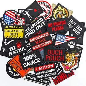 Insigne de vêtements en vrac Applique Designer Patch fer sur vente en gros 3D personnalisé coudre fer sur patchs de broderie brodés pour vêtements - Product Image 3