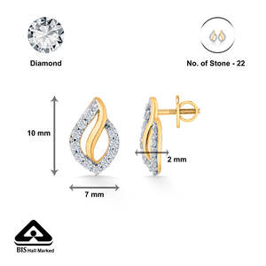 Pendientes de Oro de 14k con Forma de Corazón para Mujer - Alternativa de Diamante de Circonio en Oro Amarillo, Blanco o Rosa - Product Image 6