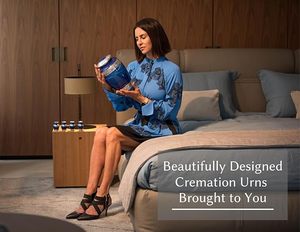 Handmade <b>Large</b> Adult Mosaic Aluminium Glass Cremation <b>Urn</b> Unique Funerals Supply With Individual Tiles Applied Burial - Product Image 1