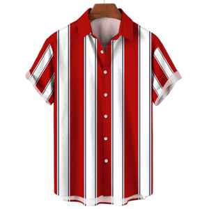 Chemise de plage pour homme avec impression intégrale personnalisée, respirante, décontractée, à manches courtes, boutonnée - Product Image 3