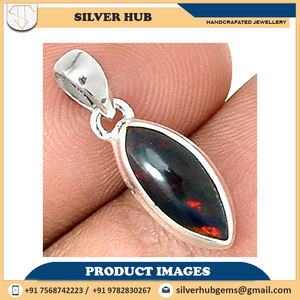 Pendentif fait main en argent Sterling 925, breloque en opale noire, à vendre au meilleur prix - Product Image 4