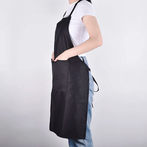 Wholesale Custom Logo Print Reusable Plain Black White <b>Waterproof</b> Cotton/Polyester Breathable Eco-Friendly Non-Woven <b>Apron</b> - Product Image 4