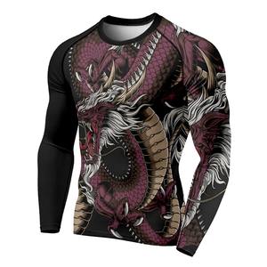 Custom Rash Guard Camisas de manga larga de compresión superior de secado rápido de protección UV Traje de baño para surf Buceo MMA Gimnasio Ropa deportiva - Product Image 6