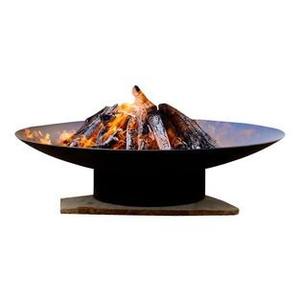 Elegant Gold-toned Fire Pit with Modern Stand and Log Storage for Stylish Patio Decor Perfect for Outdoor Backyard Gatherings - Product Image 6