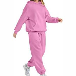 2026 <b>Women</b> Clothing Custom Lightweight Hooded Premium Rhinestone Regular Two Piece Winter <b>Velour</b> Drawstring <b>Tracksuits</b> for <b>Women</b> - Product Image 5