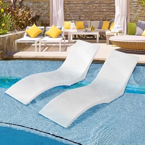 Meilleure Offre pour de Nouvelles Chaises Longues de Piscine, Ensemble de 2 Chaises Longues, pour le Bord de la Piscine et la Terrasse Soleil - Product Image 4