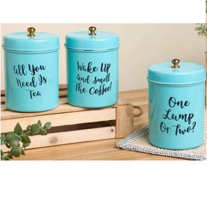 Top Trending Household Dispenser With Golden Lid Enamel Finishing Set of 2 <b>Metal</b> Food <b>Container</b> At Affordable Price - Product Image 6