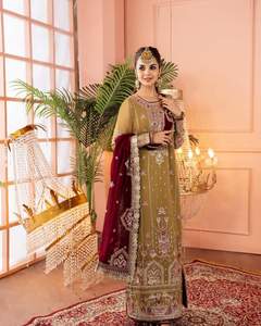 Lehenga Choli de seda con bordado pesado multicolor para mujer de diseñador para bodas y fiestas Lehnga Choli nupcial indio y paquistaní - Product Image 2