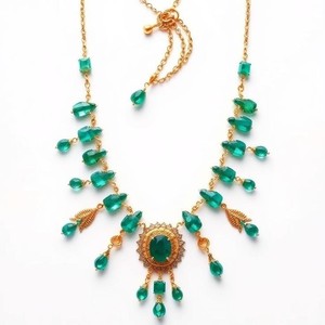 Wholesale Grace Necklace 925 Sterling Silver Fancy Green Zircon Moissanite Choker Necklace for Women - Product Image 4