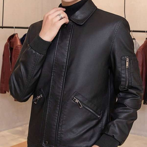 แจ็กเก็ตหนังสำหรับนักขี่จักรยานชายสมบูรณ์แบบปรับแต่งได้สำหรับฤดูหนาว - Product Image 1