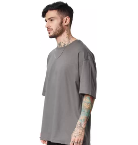 T-shirt surdimensionné uni de qualité supérieure avec impression de logo personnalisé respirant 100% coton Excellence t-shirts surdimensionnés - Product Image 1