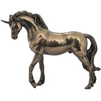 Escultura de caballo de bronce de mediados de siglo, objeto de mesa, artículo decorativo Interior, estatuilla de caballo sólido de Metal, estatua para decoración del hogar