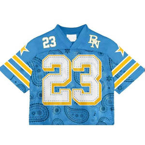 Camiseta de Fanático con Logotipo Estampado para Hombre, Ropa de Equipo Personalizada, Camiseta de Fanático con Material Ligero y Cuello en V - Product Image 1