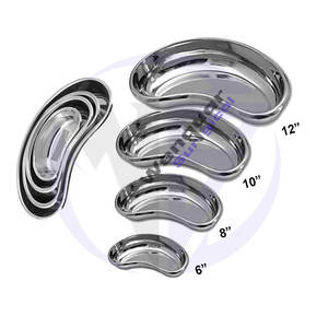 Ensemble de bols rénaux et de plateaux à instruments en acier inoxydable autoclavable pour hôpitaux, instruments chirurgicaux Holloware par Wenquar - Product Image 2