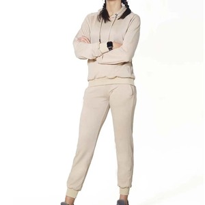 ชุดวอร์มผ้าฝ้ายสำหรับผู้หญิงชุดวอร์มออกแบบโลโก้ได้ตามต้องการ - Product Image 1
