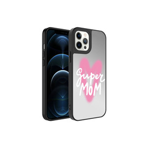 Funda Protectora de Silicona con Diseño de Super Mamá Brillante y Lujosa de Netzy, con Patrón de Espejo para Cámara, para iPhone 12 Pro - Product Image 1
