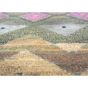 Tapis Manchaha classique gris et noir noué à la main en laine et soie de bambou, motif géométrique rectangulaire pour couloir, en viscose - Modèle - Product Image 3