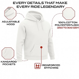 Sweat à capuche de motard de protection unisexe 100% polyester sweat-shirt d'équitation de moto élégant avec doublure renforcée pour la sécurité de la moto - Product Image 6