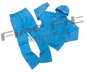 Survêtement deux pièces en coton personnalisé pour hommes avec pantalon de jogging évasé et sweat à capuche élégant tenue d'hiver pakistanaise - Product Image 3