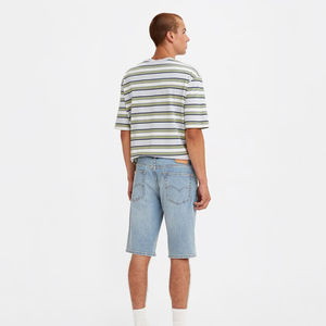 Shorts en jean délavé foncé vintage pour homme, coupe ample, style streetwear, séchage rapide, personnalisable - Product Image 3