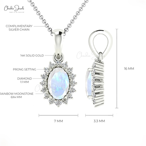 Produit de vente élevé 0.44 améthyste pierre précieuse Halo pendentif véritable 14k or blanc diamant poinçon bijoux au prix de gros d'usine - Product Image 2