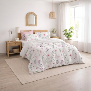 Cotton Duvet Cover <b>Set</b> <b>Comforter</b> Cover Pillow Shams Portable Quilting Design Hidden Zipper Closure Corner Ties for Home Hotel - Product Image 1