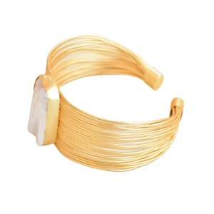 Ready to Ship Adjustable Brass <b>Bracelet</b> Rhodium Plated Minimalist Handmade Women Fashion Jewelry Ready to Ship Wholesale - Product Image 6