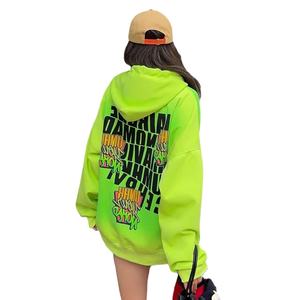 Pulls à capuche longs en velours côtelé de haute qualité pour femmes, avec cordon de serrage supplémentaire, logo frontal, écologiques, vente en gros - Product Image 5