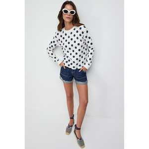 Sudadera con Cuello Redondo y Estampado de Lunares - Product Image 5