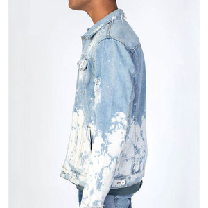 Veste en jean en coton épais Streetwear d'hiver pour hommes Logo personnalisable disponible Veste en jean Streetwear à la mode pour hommes - Product Image 5