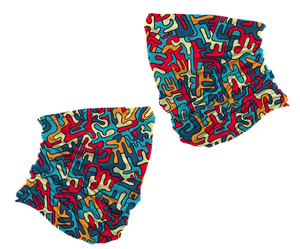 <b>Orange</b> Gray Printed Sports Bandana Neck Gaiter Tube <b>Scarf</b> Breathable Polyester for Outdoor Activities - Product Image 4