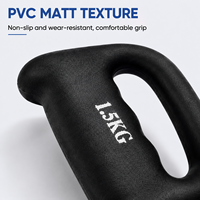 Haltères de boxe personnalisés en PVC avec poignée en D, équipement d'entraînement de musculation, poignée antidérapante, poids de fitness pour les exercices