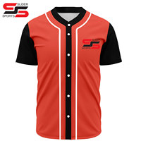 Maillot de baseball respirant imprimé grande taille - 100 % polyester, anti-humidité, antibactérien, coupe confortable pour adultes, personnalisable pour équipe
