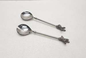 ชุดช้อนตัดสลัดด้ามจับแบบโบราณทำจากสเตนเลสสตีลพร้อมเซิฟเวอร์สลัดสีตามสั่ง - Product Image 6