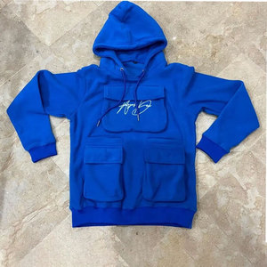 Conjunto de dos piezas de chándal informal para hombre al por mayor Conjunto de sudadera con capucha y pantalones de chándal apilados con impresión de logotipo personalizado para hombre - Product Image 2